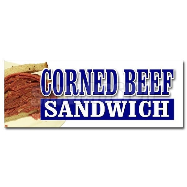 CORNED BEEF SANDWICH DECAL sticker beef meat corn deli restaurant, D-36 Corned Beef Sandwich